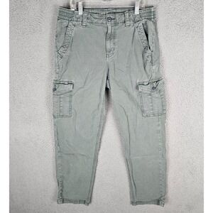 American Eagle Cargo Pants Womens 10R Canvas Workwear Utility Pockets Waistband